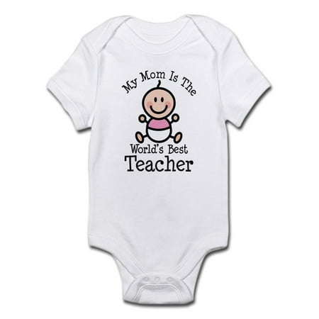 CafePress - Best Teacher Mom Infant Bodysuit - Baby Light Bodysuit