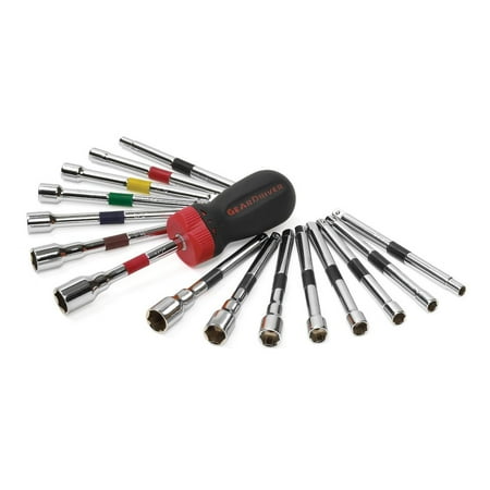 16Pc GearDriver Combination Nut Driver Set