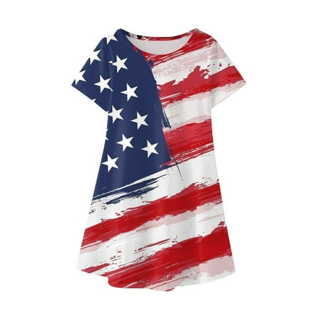 ZCFZJW July 4th Toddler Kids Baby Girls Independence Day Dress Fashion Cute Short Sleeve Star Striped Pattern American Flag Print Beach Sun Dress #03-Dark Blue 6Years
ZCFZJW July 4th Toddler Kids Baby Girls Independence Day Dress Fashion Cute Short Sleeve Star Striped Pattern American Flag Print Beach Sun Dress #03-Dark Blue 6Years