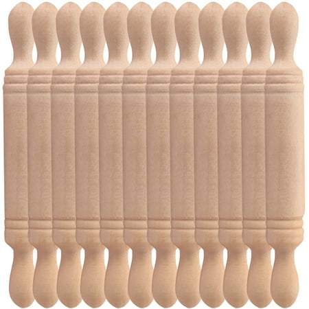 12Pcs Mini Rolling Pin Mini House Rolling Pin Prop Miniature Wooden Rolling Pin Mini House Decor
