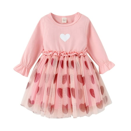 Little Girls Dresses Toddler Long Sleeve Valentine S Day Ruffles Hearts Printed Tulle Princess Dress
Little Girls Dresses Toddler Long Sleeve Valentine S Day Ruffles Hearts Printed Tulle Princess Dress