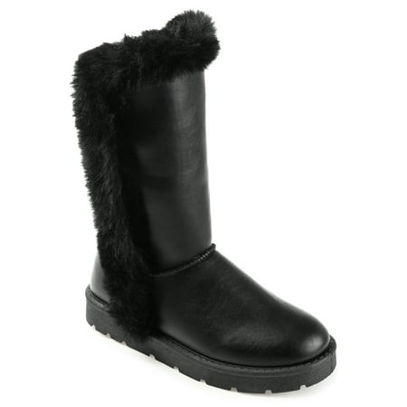 Journee Collection Womens Cleeo Round Toe Pull On Winter Boots