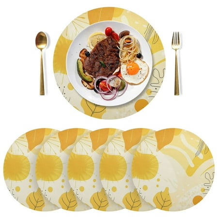 Round Placemats Plate Mats 15 Inch Non-Slip Heat Resistant Washable PVC Set Table Decoration for Kitchen Dining Abstract Summer Background
Round Placemats Plate Mats 15 Inch Non-Slip Heat Resistant Washable PVC Set Table Decoration for Kitchen Dining Abstract Summer Background