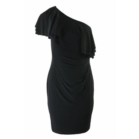 Lauren Ralph Lauren Deep Black Ruffled Sheath Dress 4