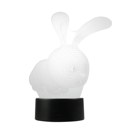 Rosarivae Transparent Rabbit Shape 3D LED Touch Night Lamp Acrylic Illusion Light Colorful Desktop Lamp without Battery for Home Decor (Black)
Rosarivae Transparent Rabbit Shape 3D LED Touch Night Lamp Acrylic Illusion Light Colorful Desktop Lamp without Battery for Home Decor (Black)