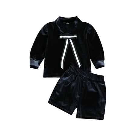 RUEWEY 2pcs Toddler Baby Girl Coral Fleece Long Sleeve Bow Pullover Top Shorts Suit
RUEWEY 2pcs Toddler Baby Girl Coral Fleece Long Sleeve Bow Pullover Top Shorts Suit