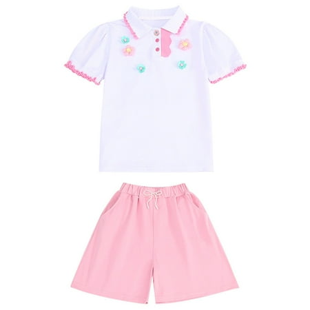 Kids Girls Outfits Floral 2 PCS Short Sleeve Tops Shorts Infant Baby Clothes Comfy Leisure Spring Summer Home Wear Activewear Set
Kids Girls Outfits Floral 2 PCS Short Sleeve Tops Shorts Infant Baby Clothes Comfy Leisure Spring Summer Home Wear Activewear Set