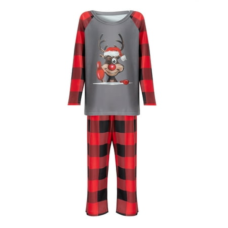 Christmas Family Matching Pajamas Set Long Sleeve Santa Claus/Elk Print Crew Neck Tops with Plaid Pants Set/Jumpsuit
Christmas Family Matching Pajamas Set Long Sleeve Santa Claus/Elk Print Crew Neck Tops with Plaid Pants Set/Jumpsuit