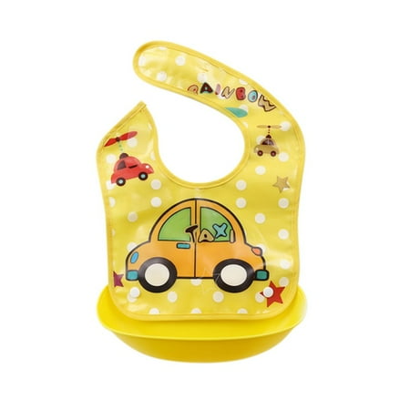 Baby Kids Saliva Towel Removable Waterproof Cartoon Bibs Feeding Saliva Towel