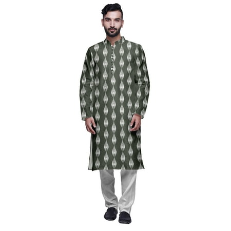Atasi Printed Long Kurta For Men With White Churidar Pyjama Set Traditional Wear
Atasi Printed Long Kurta For Men With White Churidar Pyjama Set Traditional Wear