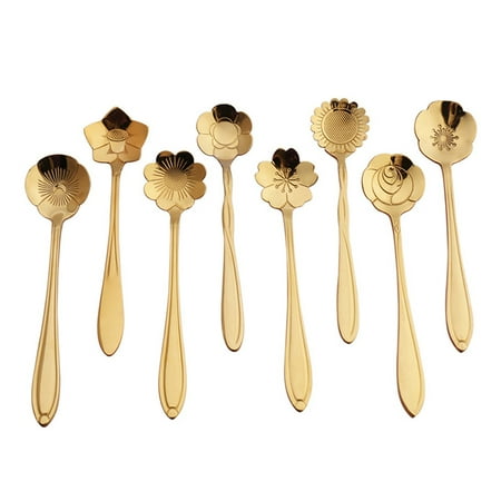 Stainless Steel Tableware 8 Pack Creative Flower Coffee Spoon Dessert Spoon Sugar Spoon for Stirring Mixing Cafe or Bar
Stainless Steel Tableware 8 Pack Creative Flower Coffee Spoon Dessert Spoon Sugar Spoon for Stirring Mixing Cafe or Bar
