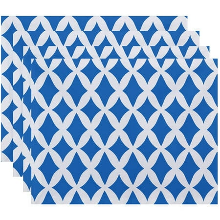 Simply Daisy 18 x 14 Lattice Kravitz Geometric Print Placemat