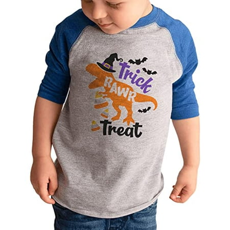 7 ate 9 Apparel Kids Dinosaur Happy Halloween Shirts - Trick Rawr Treat Candy Corn Blue Shirt 2T
7 ate 9 Apparel Kids Dinosaur Happy Halloween Shirts - Trick Rawr Treat Candy Corn Blue Shirt 2T