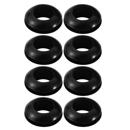 8pcs Wire Protective Grommets Black Rubber 12mm Double Sided Grommet