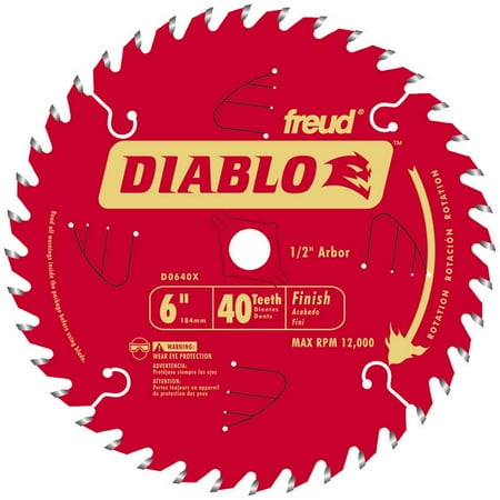 New Freud D0640X Diablo 6 Inch 40 Tooth Finishing Blade Each