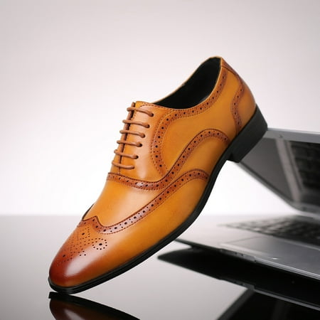 Cathalem Men s Fashion Casual Pointed Toe Leather Wedding Shoes Business Shoes Mens Leather Shoes Size 12 Yellow 8.5
Cathalem Men s Fashion Casual Pointed Toe Leather Wedding Shoes Business Shoes Mens Leather Shoes Size 12 Yellow 8.5