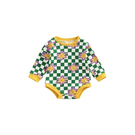 Amuver Baby Girl’s Long Sleeve Romper Fashion Checkerboard Plaid Print Round Neck Triangle Bodysuit
Amuver Baby Girl’s Long Sleeve Romper Fashion Checkerboard Plaid Print Round Neck Triangle Bodysuit