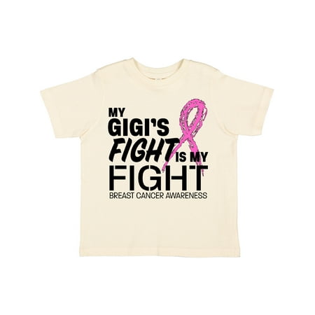 Inktastic My Gigi s Fight is My Fight- Breast Cancer Awareness Gift Toddler Boy or Toddler Girl T-Shirt
