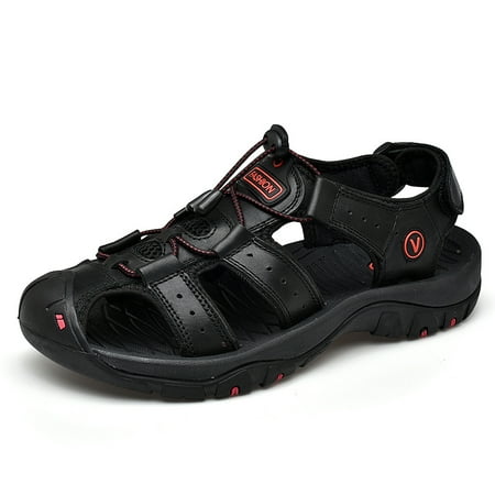 Men‘s Fashion Leather Wear-resistant Hiking Sandals Athletic Sports Sandals Non-slip Beach Fisherman Quick Dry Non-Slip Casual Closed Toe Slippers Chappal
Men‘s Fashion Leather Wear-resistant Hiking Sandals Athletic Sports Sandals Non-slip Beach Fisherman Quick Dry Non-Slip Casual Closed Toe Slippers Chappal