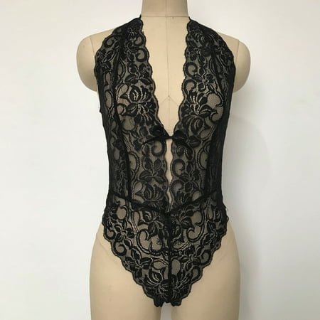 Feltree Women Lingerie Sets Womens Lingerie Women One Piece Backless Lingerie Lace V Neck Bodysuits Halter Babydoll Black S
Feltree Women Lingerie Sets Womens Lingerie Women One Piece Backless Lingerie Lace V Neck Bodysuits Halter Babydoll Black S
