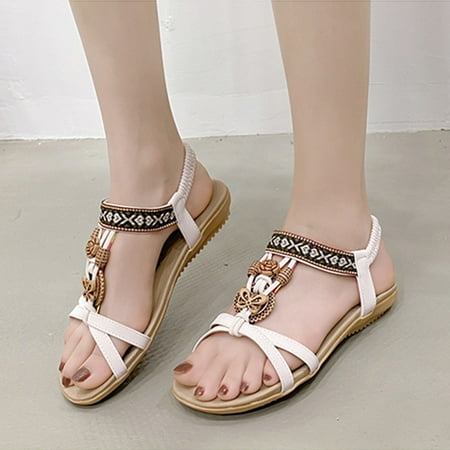 jjayotai Women s Sandals Clearance Bohemian Sandals Women s Summer Casual Shoes with Round Toe Flat Beach Sandals Women Flash Picks Beige
jjayotai Women s Sandals Clearance Bohemian Sandals Women s Summer Casual Shoes with Round Toe Flat Beach Sandals Women Flash Picks Beige