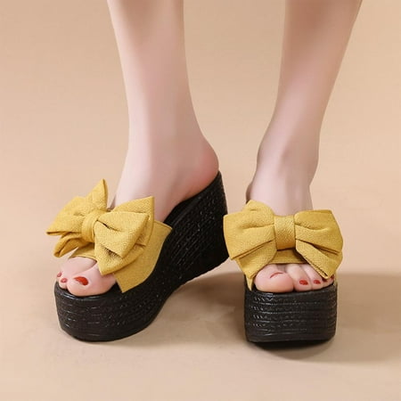 Tdoqot Womens Platform Sandals- Beach Comfy Dressy Summer Wedge Sandals for Women Yellow Size 7.5
Tdoqot Womens Platform Sandals- Beach Comfy Dressy Summer Wedge Sandals for Women Yellow Size 7.5