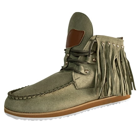 TOYFUNNY Womens Vintage Fringe Round Toe Casual Shoes Short Boots Nude Boots
TOYFUNNY Womens Vintage Fringe Round Toe Casual Shoes Short Boots Nude Boots