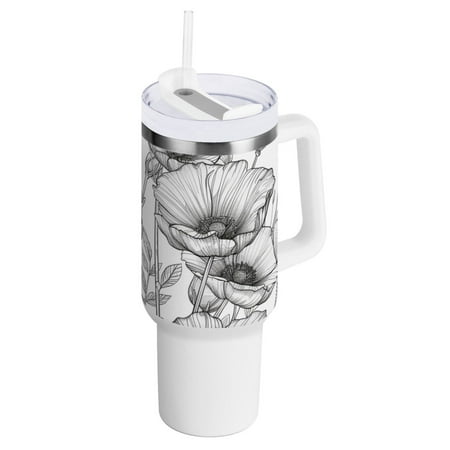 Line Flowers 40 oz Tumbler with Handle Insulated Travel Mug Lid Straw Leak Proof Steel Vacuum Water Bottles Glasses Fits in Car Cup Holder
Line Flowers 40 oz Tumbler with Handle Insulated Travel Mug Lid Straw Leak Proof Steel Vacuum Water Bottles Glasses Fits in Car Cup Holder