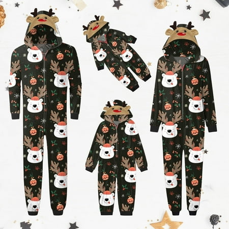Family Matching Christmas Onesies Cute Vacation Reindeer Print One Piece Pajamas Hooded Holiday Sleepwear Nightwear
Family Matching Christmas Onesies Cute Vacation Reindeer Print One Piece Pajamas Hooded Holiday Sleepwear Nightwear
