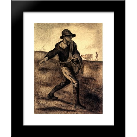 Sower (after Millet) 20x24 Framed Art Print by Vincent van Gogh