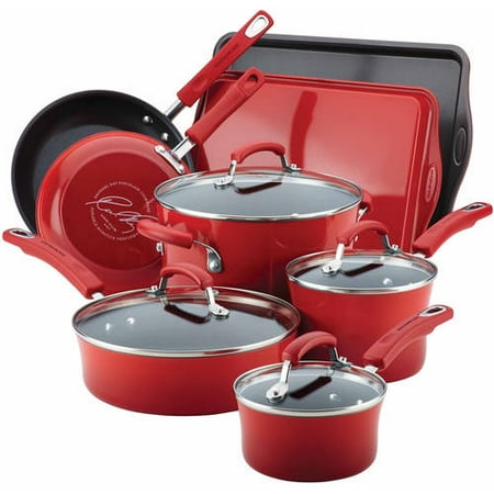 Rachael Ray Hard Enamel Nonstick 12-Piece Cookware Set