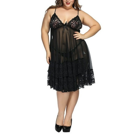 YIWEI Sexy Lingerie Women Lace Robe Dress Nightdress Sleepwear Plus Size Pajamas Black 3XL
YIWEI Sexy Lingerie Women Lace Robe Dress Nightdress Sleepwear Plus Size Pajamas Black 3XL