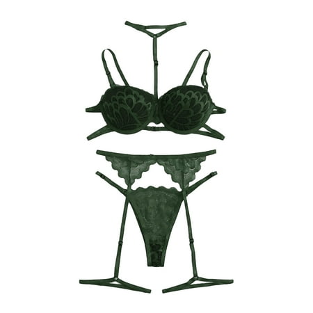 EHTMSAK Halter Babydoll Lingerie for Women Sexy Bra and Panty Sets Lace Teddy Lingerie Set with Garter Green M
EHTMSAK Halter Babydoll Lingerie for Women Sexy Bra and Panty Sets Lace Teddy Lingerie Set with Garter Green M