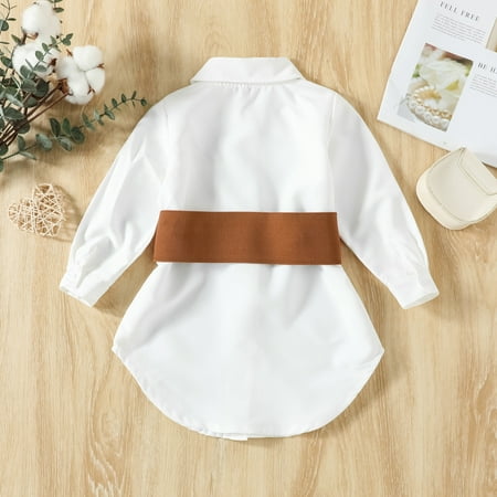 NECHOLOGY Toddler Kids Baby Girls Long Sleeve Button Down Solid Princess Shirt Dress With Waist Belt Outfits 4t Ballet Dress Dress White 5-6 Years
NECHOLOGY Toddler Kids Baby Girls Long Sleeve Button Down Solid Princess Shirt Dress With Waist Belt Outfits 4t Ballet Dress Dress White 5-6 Years