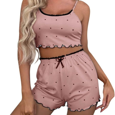 Women s Black White Lace Ice Silk Shredded Milk Suspender Home Clothes Set Soft Love Printed Pajama Set Sleepwear Tops for Women Pink M
Women s Black White Lace Ice Silk Shredded Milk Suspender Home Clothes Set Soft Love Printed Pajama Set Sleepwear Tops for Women Pink M