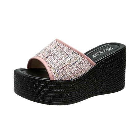 Ramiter Shoes for Women Heels for Women Ladies Fashion Summer Colorful Cloth Open Toe Thick Sole Slope Heel Sandals Pink
Ramiter Shoes for Women Heels for Women Ladies Fashion Summer Colorful Cloth Open Toe Thick Sole Slope Heel Sandals Pink