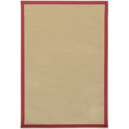 Faux Sisal Natural And Red 2.6X14
