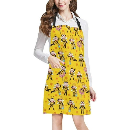 ASHLEIGH Cartoon Bees Adjustable Bib Apron for Cooking Baking Gardening Home Kitchen Apron for Women Men with Pockets
ASHLEIGH Cartoon Bees Adjustable Bib Apron for Cooking Baking Gardening Home Kitchen Apron for Women Men with Pockets