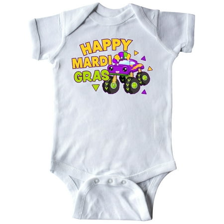 Inktastic Happy Mardi Gras with Monster Truck Gift Baby Boy Bodysuit