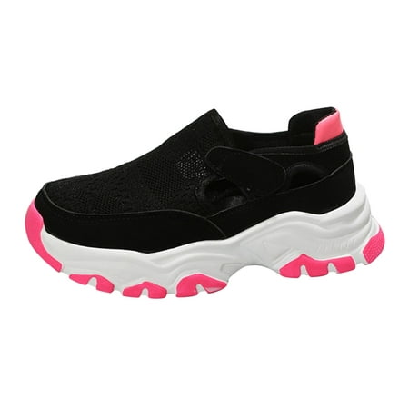 GWAABD Women s Lace-Up Sports Shoes Ladies Fashion Color Blocking Breathable Knitted Mesh Hook Loop Thick Sole Casual Sneakers
GWAABD Women s Lace-Up Sports Shoes Ladies Fashion Color Blocking Breathable Knitted Mesh Hook Loop Thick Sole Casual Sneakers