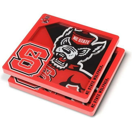 YouTheFan 8499436 NCAA Nc State Wolfpack 3D Logo Series Coasters - Pack of 2