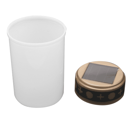 White Grave Candle for Cemetery Grave Solar Lights with Lighting 4Pcs