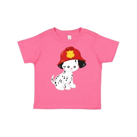 Inktastic Fireman Dog Cute Dog Puppy Doggo Dalmatian Gift Toddler Boy or Toddler Girl T-Shirt