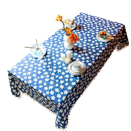 2 Pcs Rectangle Tablecloth Washable Cotton Print Christmas Tablecloth With Tassel Table Cover For Farmhouse Cafe Garden Party Halloween Picnic High Tea-Blue-110*170cm
2 Pcs Rectangle Tablecloth Washable Cotton Print Christmas Tablecloth With Tassel Table Cover For Farmhouse Cafe Garden Party Halloween Picnic High Tea-Blue-110*170cm