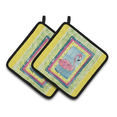 Carolines Treasures 8106-BPTHD Bird - Flamingo Pair of Pot Holders