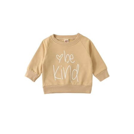 Genuiskids Newborn Baby Boy Girls Fall Pullover Sweatshirt Be Kind Letters Rainbow Print Tops Long Sleeve Casual Sweater Kids Fall Clothes
Genuiskids Newborn Baby Boy Girls Fall Pullover Sweatshirt Be Kind Letters Rainbow Print Tops Long Sleeve Casual Sweater Kids Fall Clothes