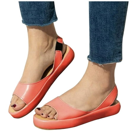 ZTTD Women Summer Solid Leather Open Toes Casual Elastic Band Sandals Shoes Watermelon Red
ZTTD Women Summer Solid Leather Open Toes Casual Elastic Band Sandals Shoes Watermelon Red