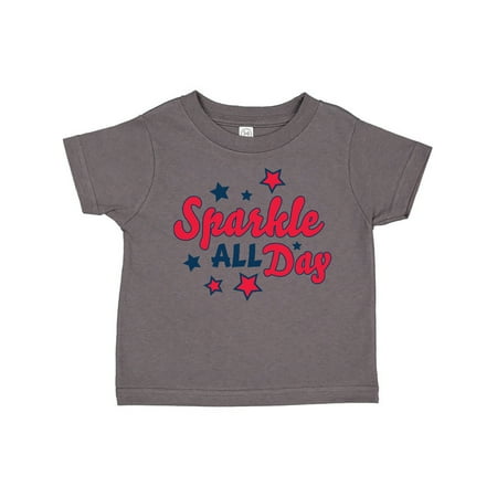 Inktastic Sparkle All Day with Stars Gift Toddler Boy or Toddler Girl T-Shirt