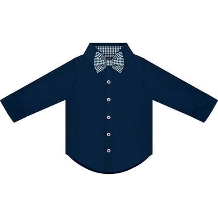 CollegeBaby Infant and Toddler Long Sleeve Button Down Dress Shirt- Navy- Sizes 12M - 4T
CollegeBaby Infant and Toddler Long Sleeve Button Down Dress Shirt- Navy- Sizes 12M - 4T