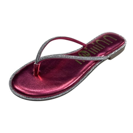 Gzea Bedroom Slippers Women s Summer Flat Low Heel Rhinestone Herringbone Sandals Hot Pink 38
Gzea Bedroom Slippers Women s Summer Flat Low Heel Rhinestone Herringbone Sandals Hot Pink 38